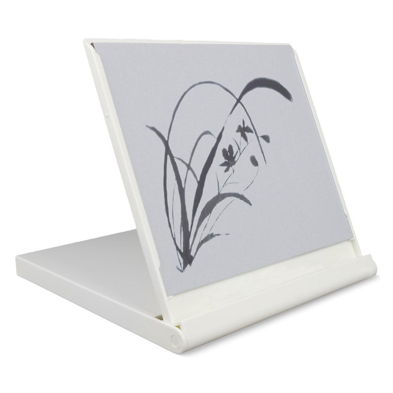 Buddha Board Mini Buddha Board Art Set: Water Drawing Writing Board w/Mini Water Brush for Mindfulness & Meditation â€“ Inkless Zen Based Drawing Board, Painting & Art Supplies, Ideal Relaxation Gift (5â€x5â€ White) - Image 1
